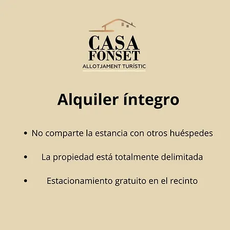 Casa Fonset Сasa de vacaciones *